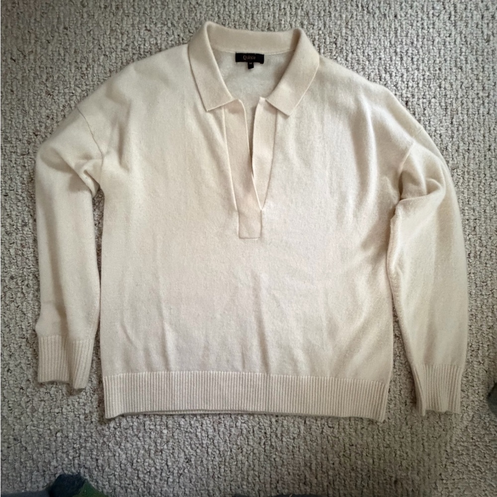 Quince Women's Polo Cashmere Sweater